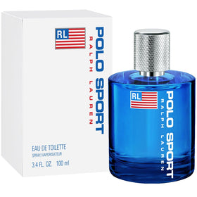 Polo Sport Eau de Toilette avec un décor sportif en arrière-plan