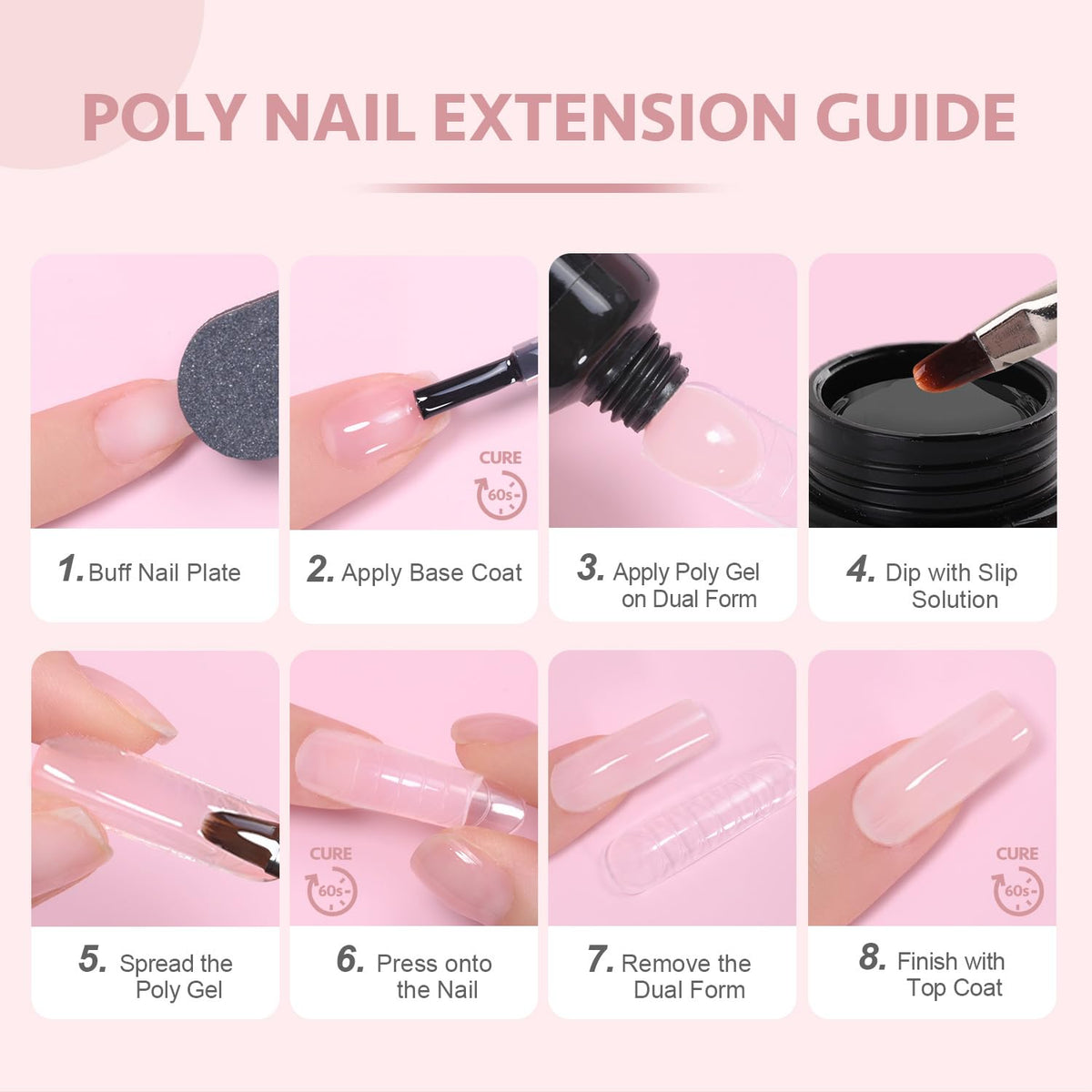 Poly gel GAOY 60g avec accessoires nécessaires