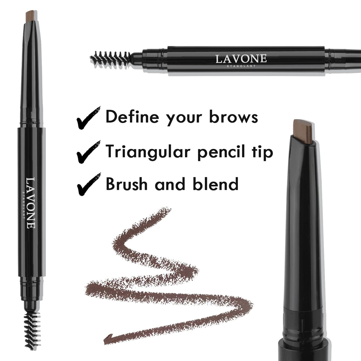 Pommade à sourcils LAVONE de couleur brun clair