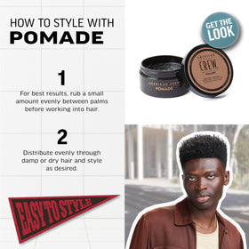 Pommade AMERICAN CREW 118g application sur des cheveux