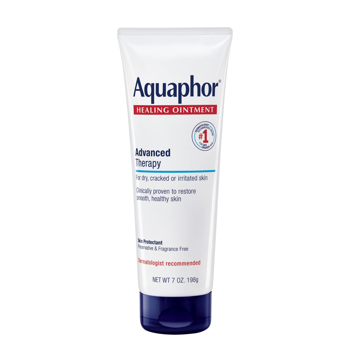 Pommade Aquaphor de 220g avec tube blanc et bleu