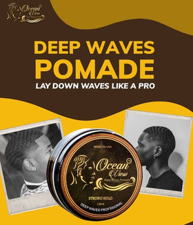 Pommade OCEAN VIEW DEEP WAVES sur une coiffeuse