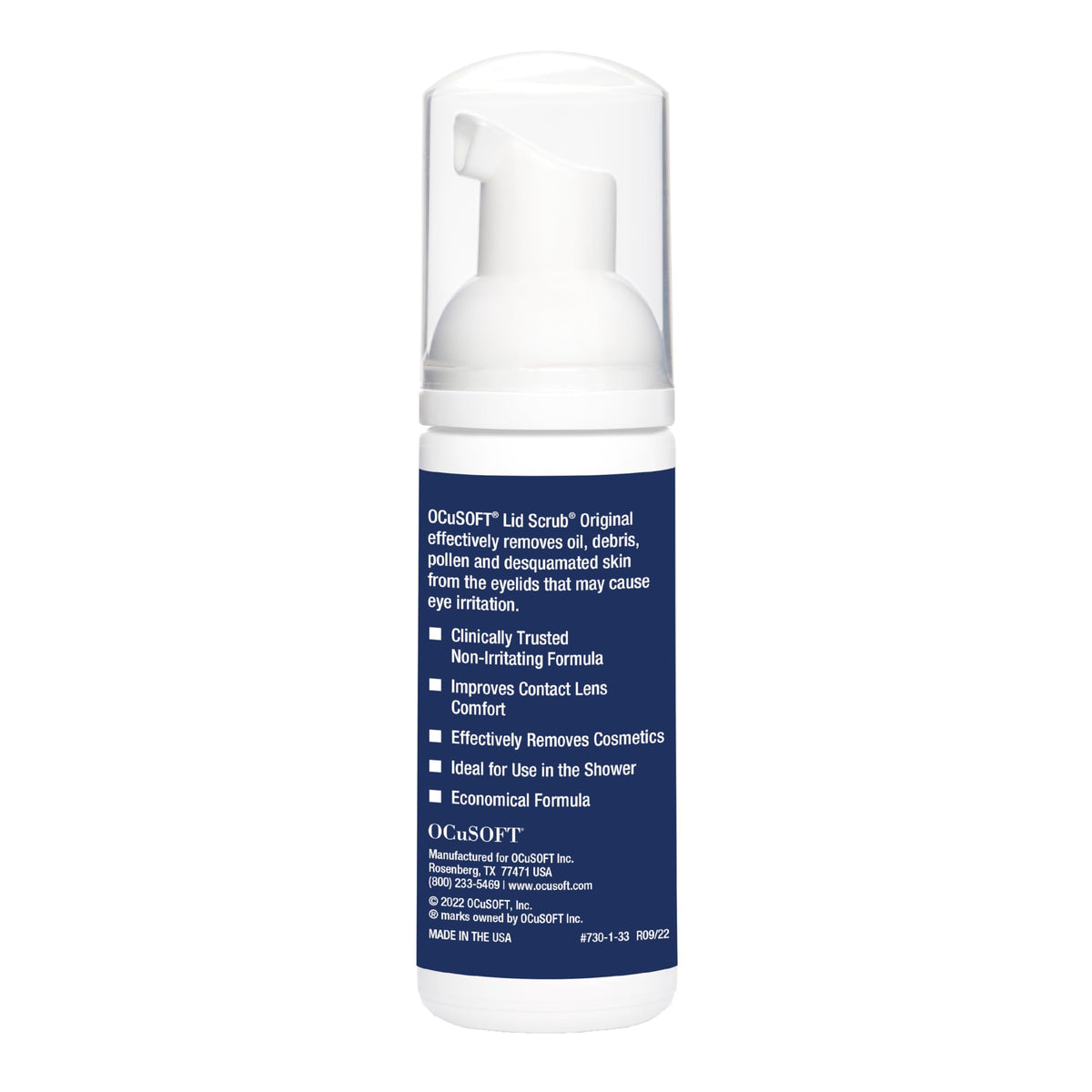 Pompe du Nettoyant Moussant OCuSOFT vue de près
