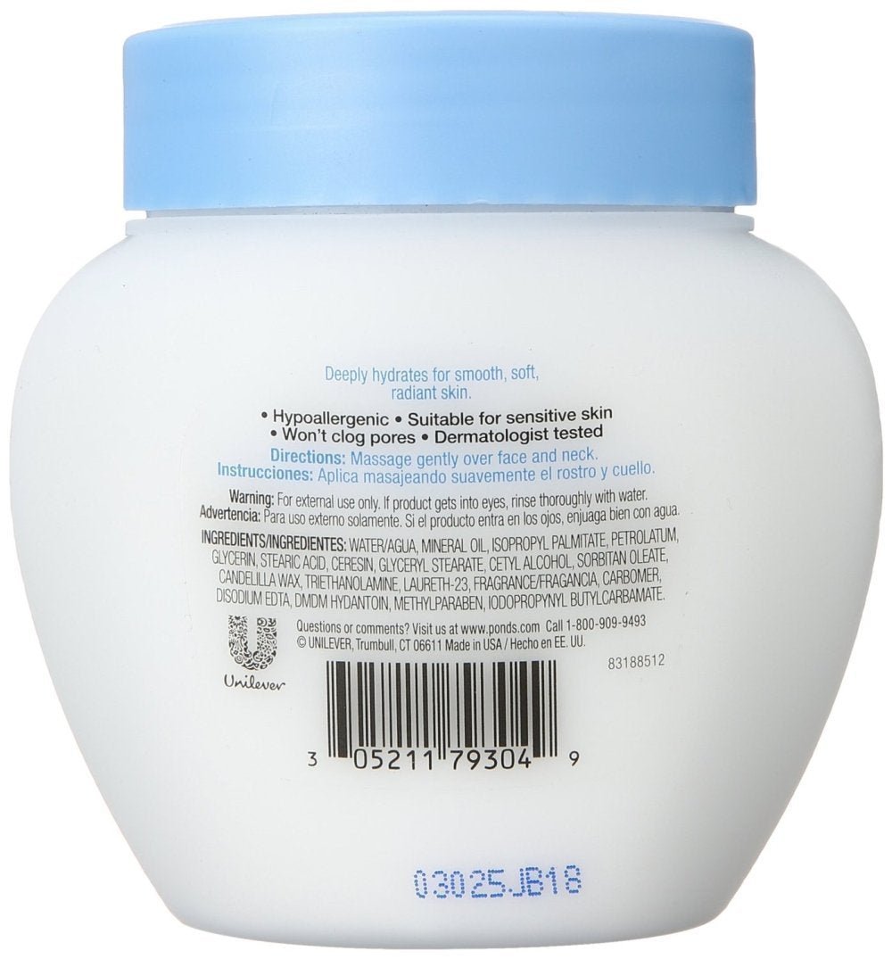 POND'S Crème Hydratante texture crémeuse sur une main