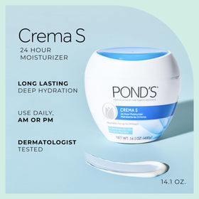 POND'S Crème Nourrissante S 460g texture de crème sur la main