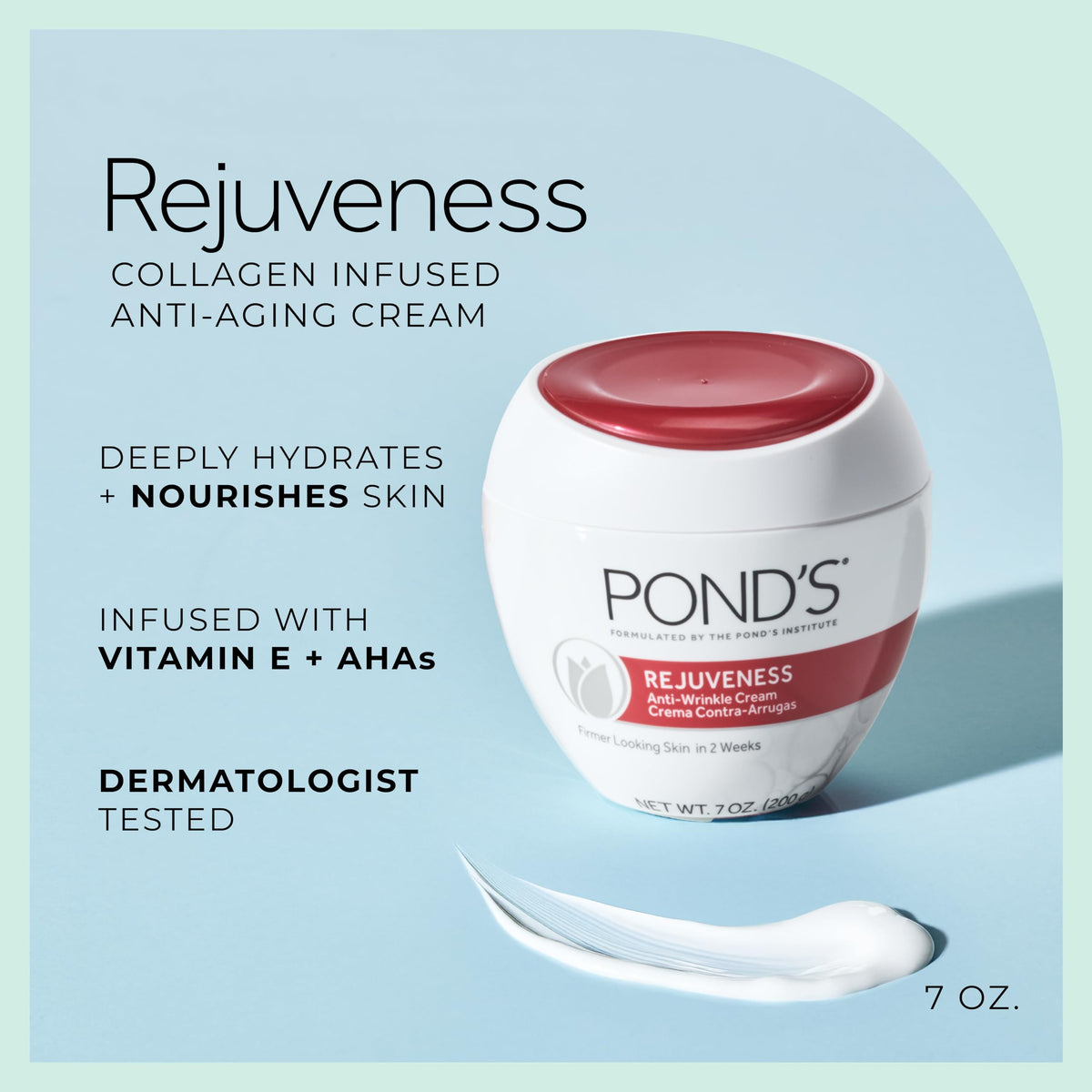 POND'S Crème Visage Rejuveness 7 oz application sur peau