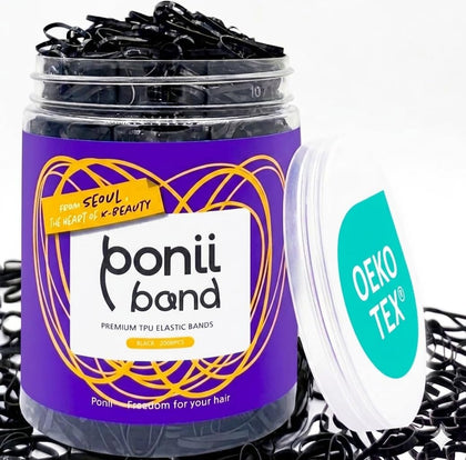 PONIIBAND élastiques cheveux noirs 0,8 pouce en emballage
