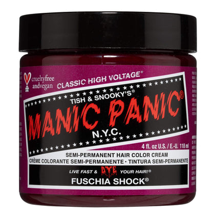 Pot de coloration semi-permanente Fuschia Shock de MANIC PANIC, 4oz