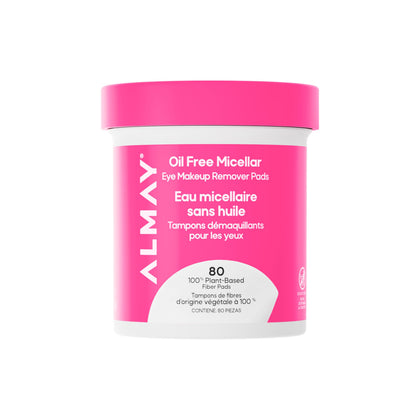 Pot de lingettes démaquillantes micellaires Almay de 80 unités, vue de face