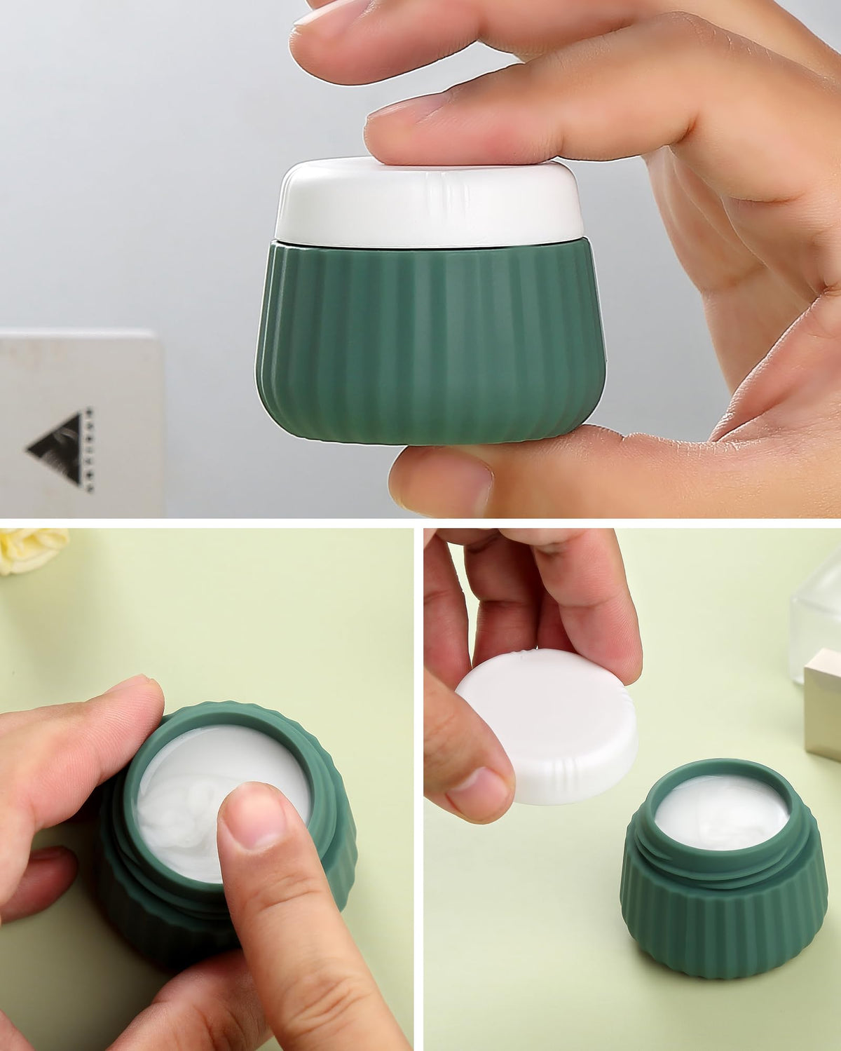 Pots à crème en silicone du kit de voyage Mrsdry