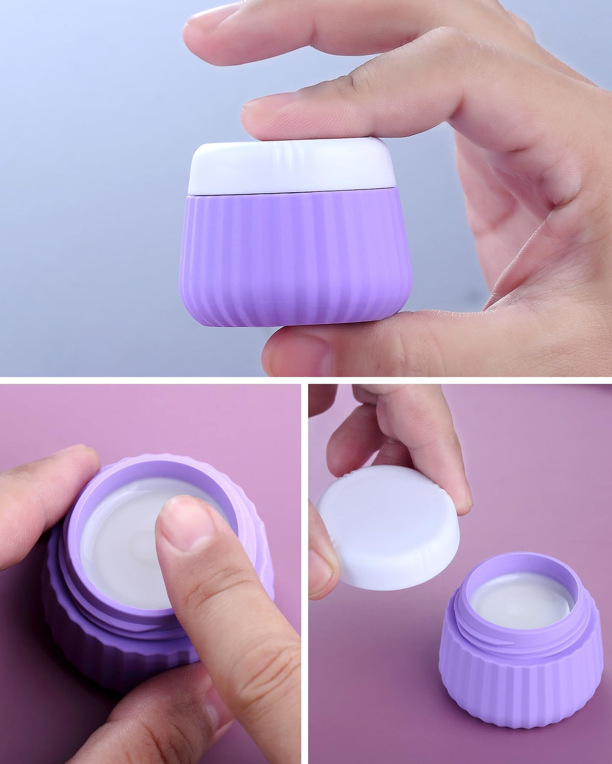Pots à crème en silicone Mrsdry de 30 ml, légers et pratiques pour le voyage