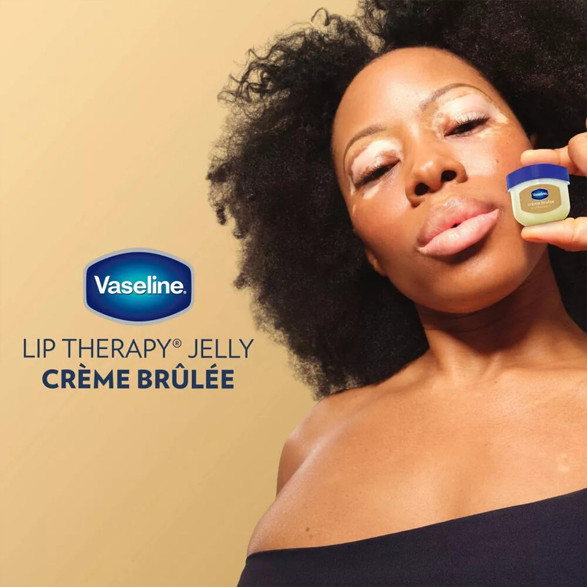 Pots de baume à lèvres Vaseline Crème Brûlée dans un sac