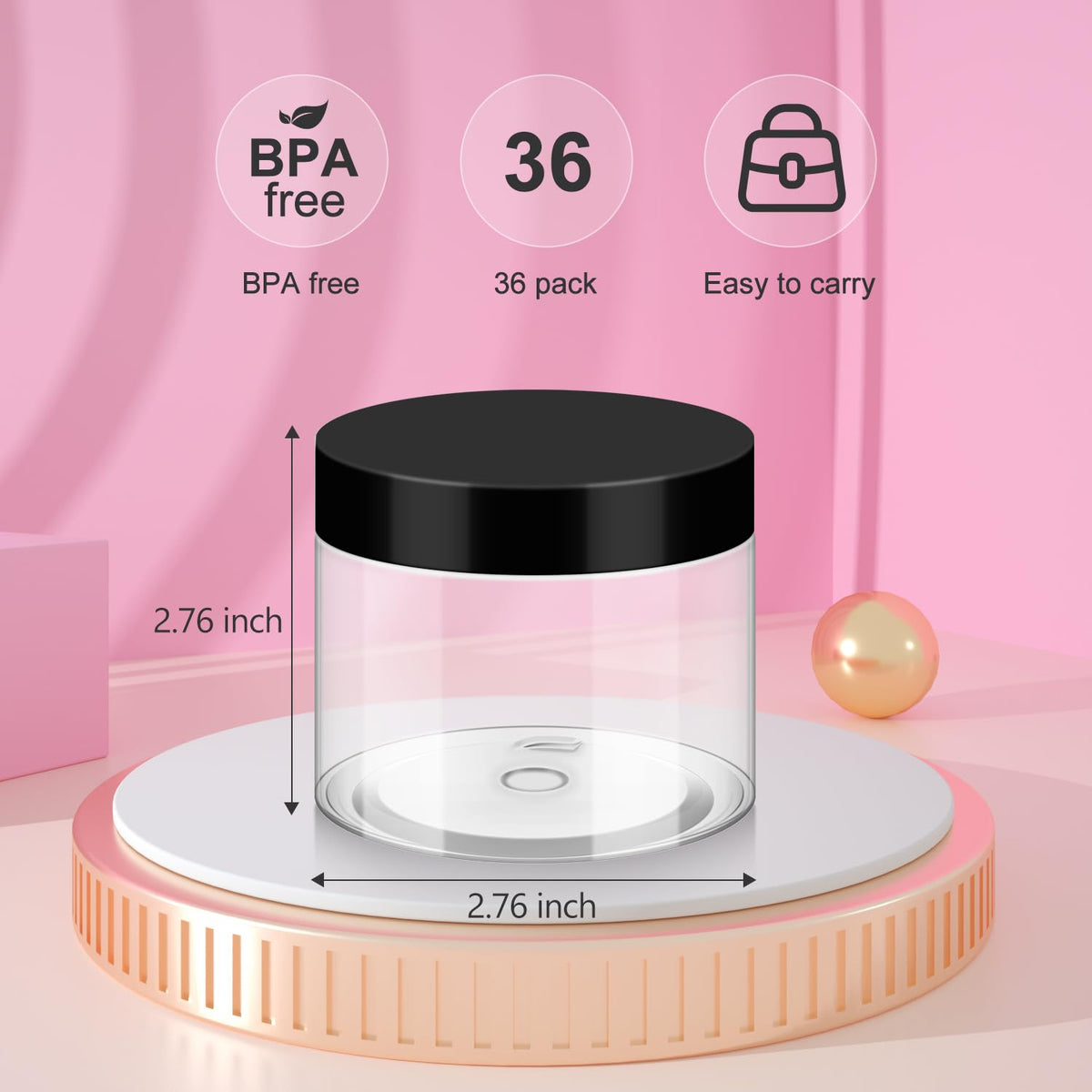 Pots en plastique Loretoy empilés pour rangement