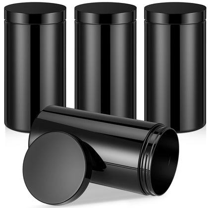Pots en plastique noir Patelai de 32 oz avec couvercle noir