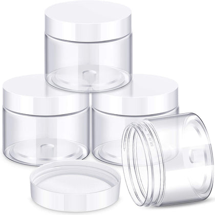 Pots en plastique Patelai 4 pièces vue de face avec couvercles