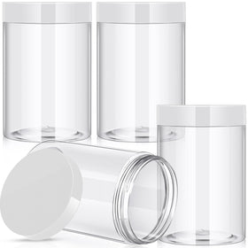 Pots en plastique Patelai de 27 oz avec couvercles transparents