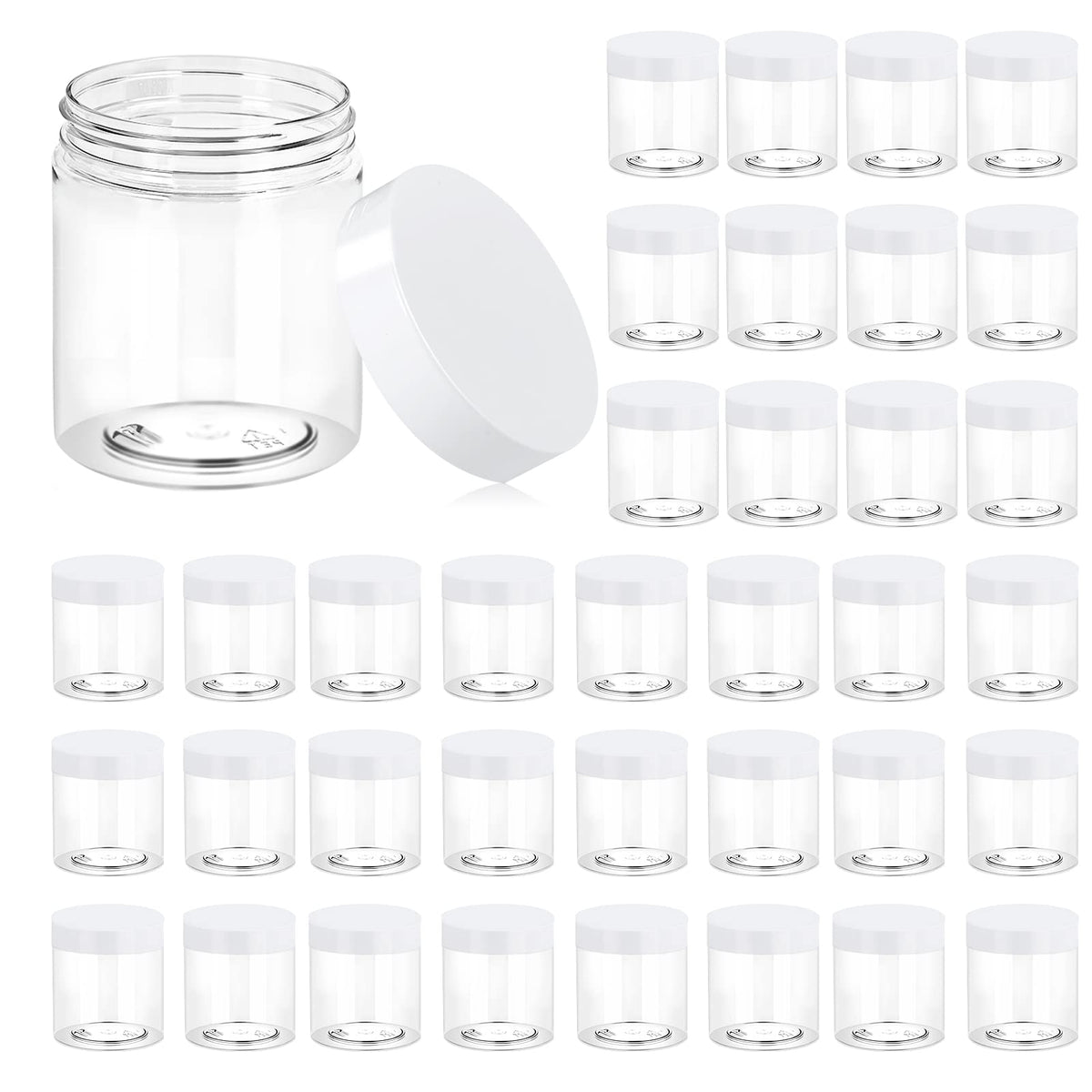Pots en plastique transparent de 8 OZ d'Eternal Moment, vue de face