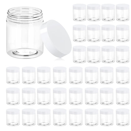 Pots en plastique transparent de 8 OZ d'Eternal Moment, vue de face