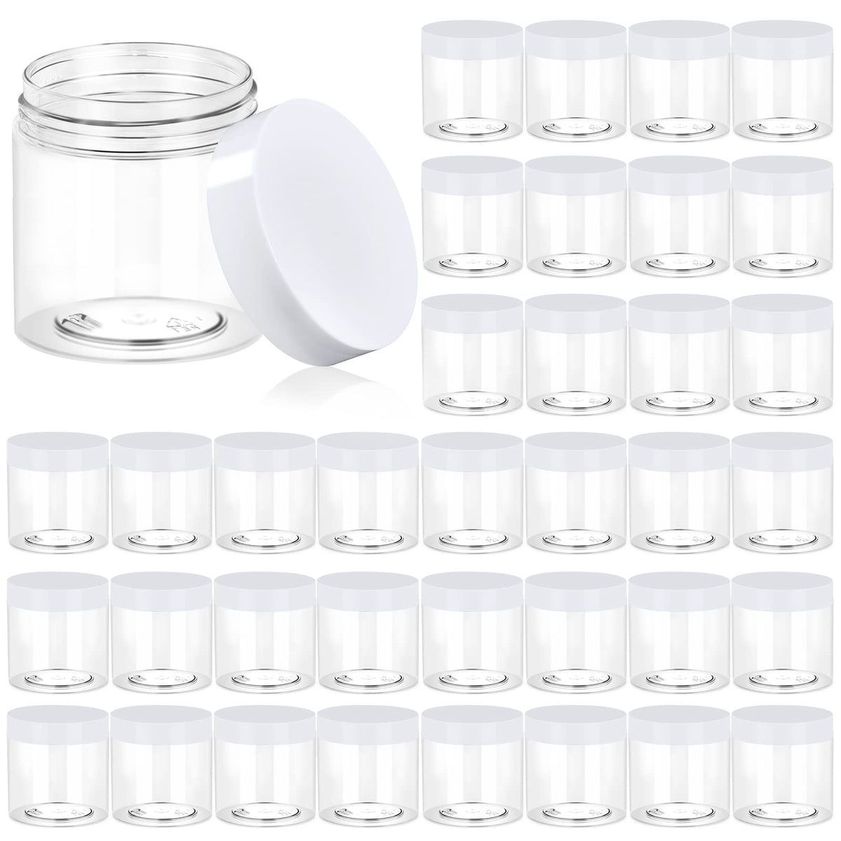 Pots en plastique transparent Eternal Moment 4 oz avec couvercles