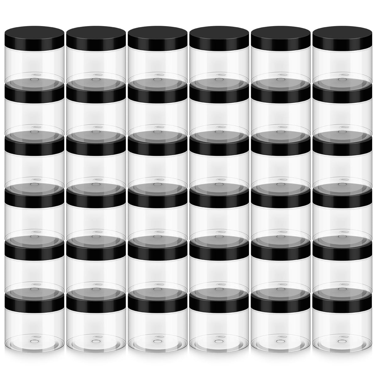 Pots en plastique transparents Loretoy 6 OZ vue de face