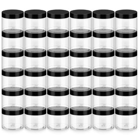 Pots en plastique transparents Loretoy 6 OZ vue de face