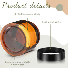Pots Patelai en plastique amber sur une table