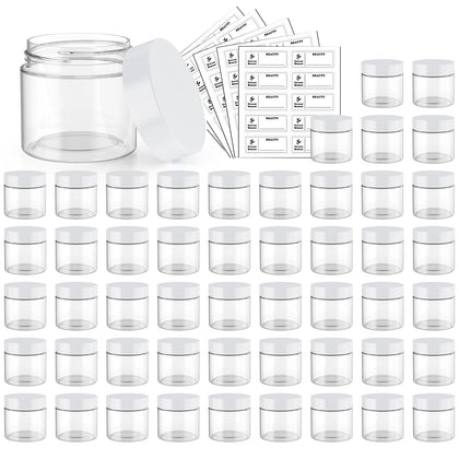 Pots plastiques transparents Eternal Moment 2 oz avec couvercles