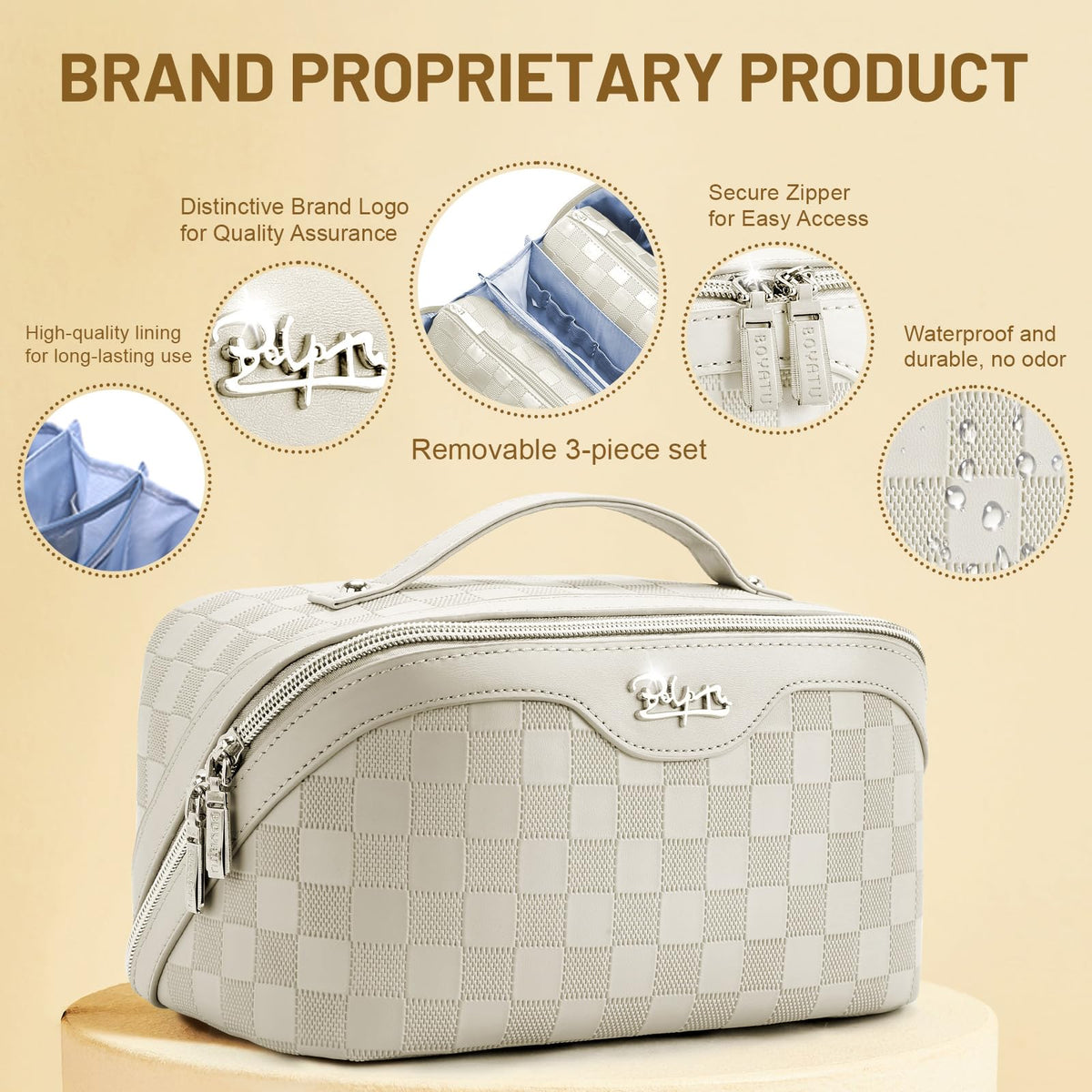 Pouch pour articles de toilette inclus dans le set BOYATU