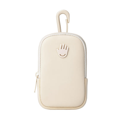 Pouch Touchland Touchette en ivoire vue avant avec fermeture éclair