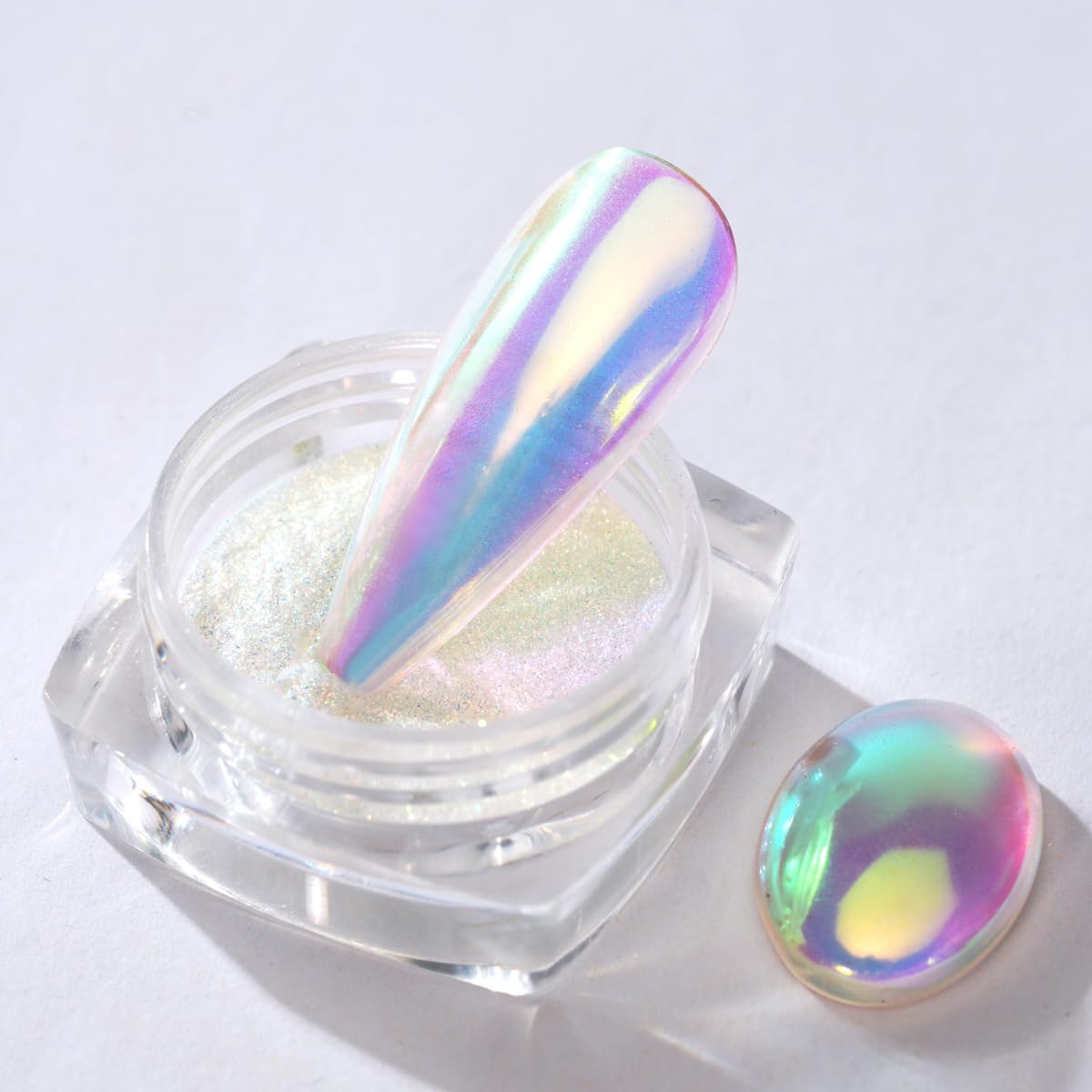 Poudre à ongles chromée licorne Pretty Diva 0,3g vue de face