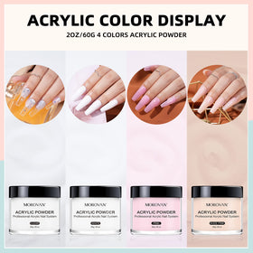 Poudre acrylique Morovan couleur claire en pot