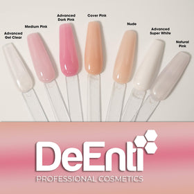 Poudre acrylique rose DeEnti avec accessoires de manucure