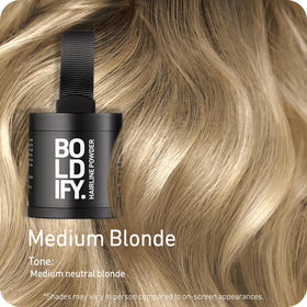Poudre Boldify ouverte montrant la texture, couleur brune