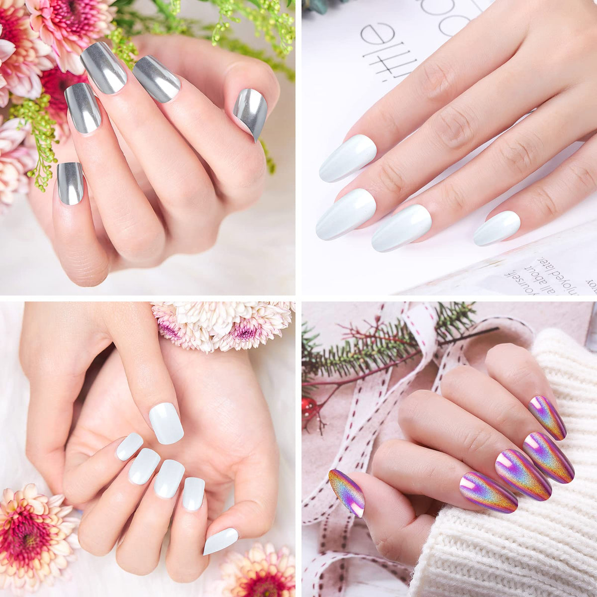 Poudre chromée colorée Artdone en pot de 1 gramme