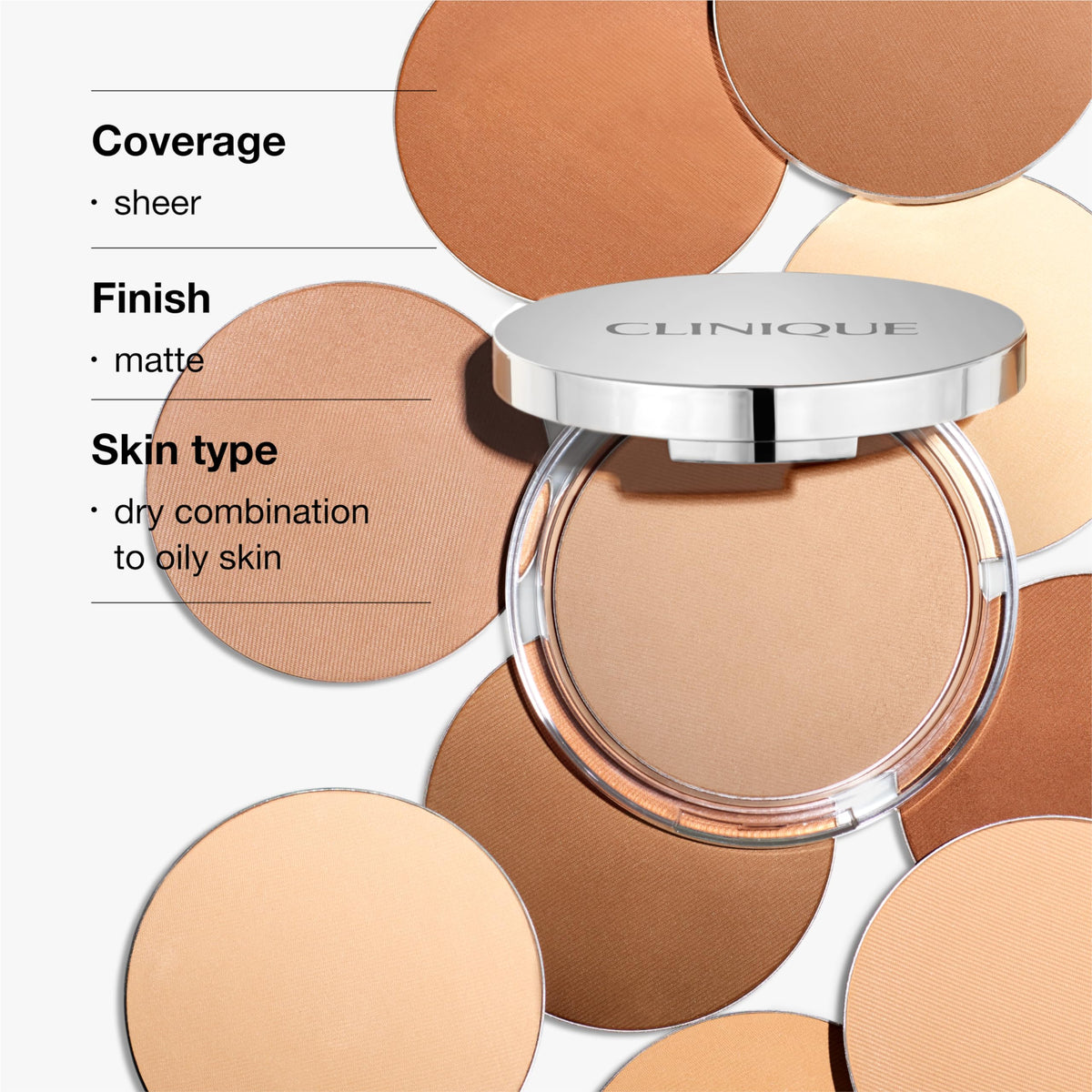 Poudre Clinique Stay-Matte ouverte avec texture visible