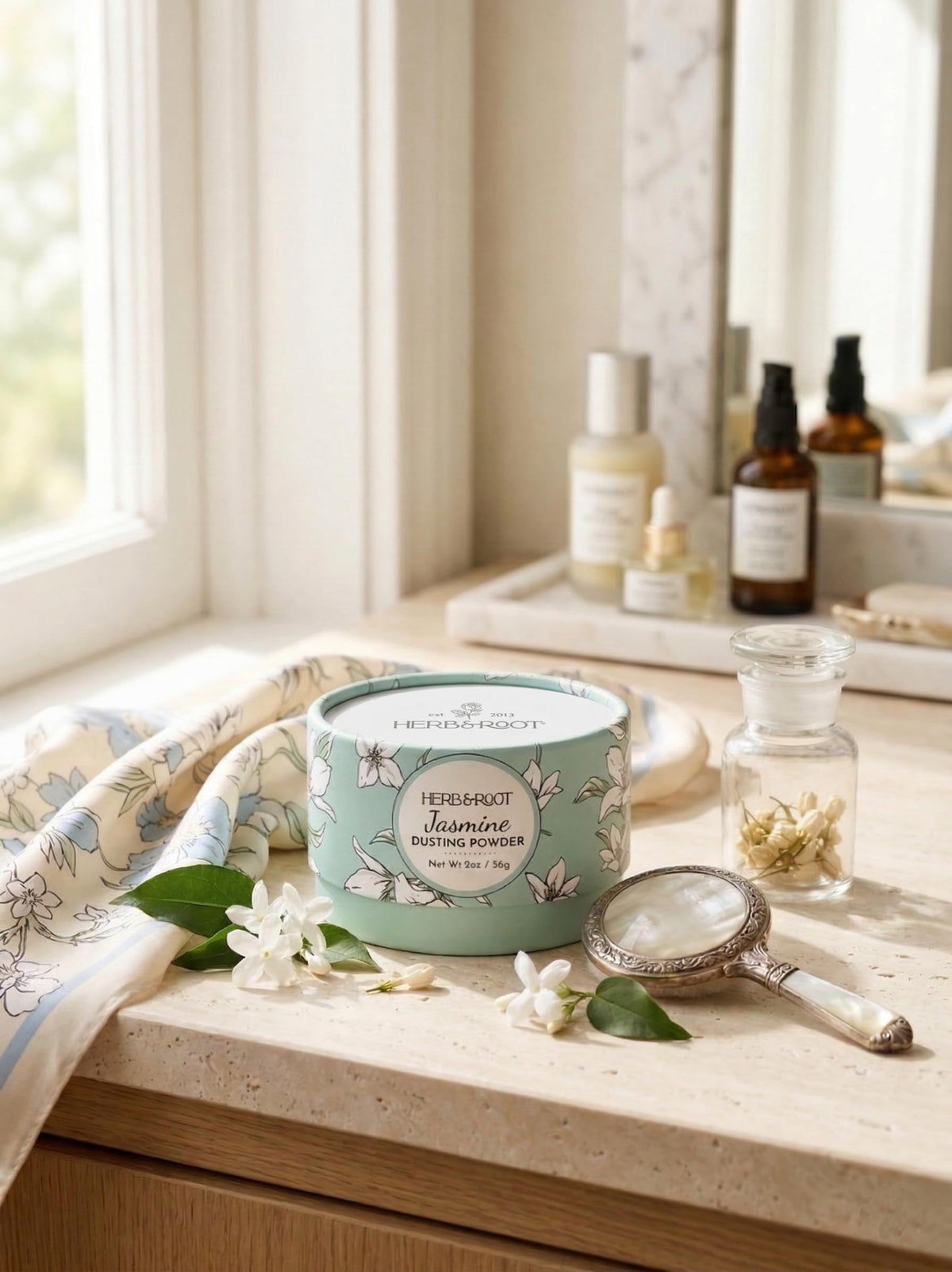 Poudre de Jasmine Herb & Root application sur la peau