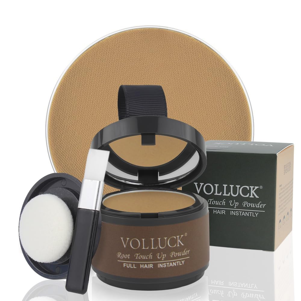 Poudre de retouche racines VOLLUCK vue de face avec applicateur