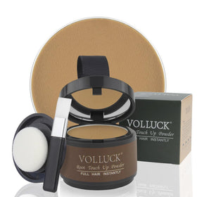 Poudre de retouche racines VOLLUCK vue de face avec applicateur