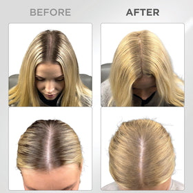 Poudre de Retouche Thick Fiber en action sur des cheveux fins