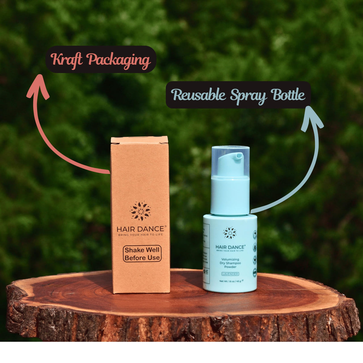 Poudre de shampooing sec Hair Dance en utilisation lors d'une activité sportive