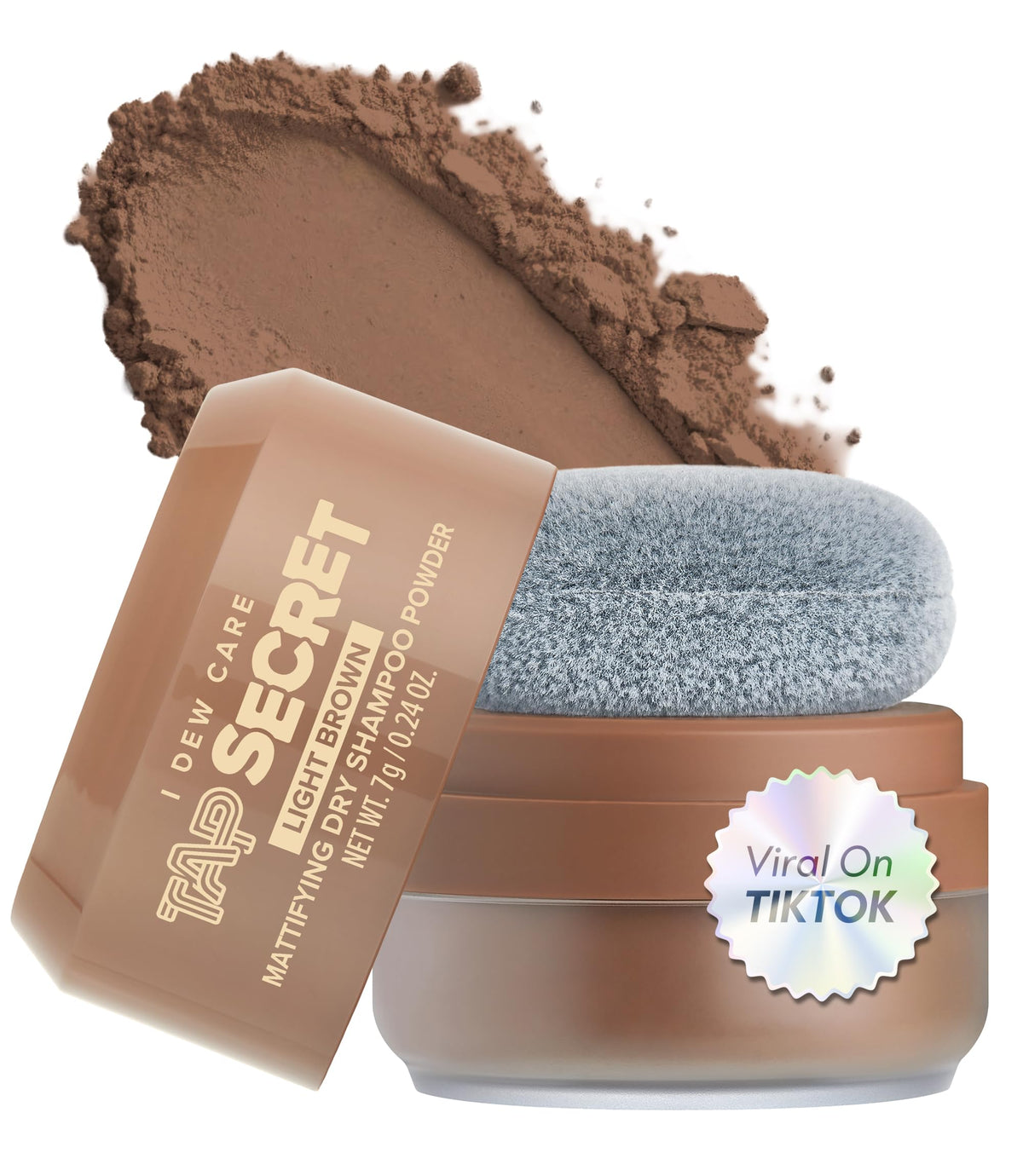 Poudre de shampooing sec I DEW CARE Brun Clair vue de face
