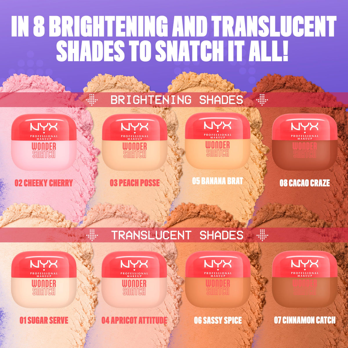 Poudre Fixante NYX Wonder Snatch dans un environnement de maquillage