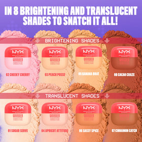 Poudre Fixante NYX Wonder Snatch dans un environnement de maquillage