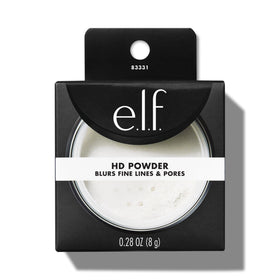 Poudre haute définition e.l.f. sur une table de maquillage