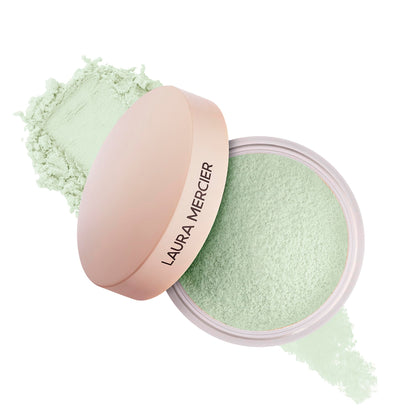 Poudre libre translucide Laura Mercier 91g modèle vert menthe vue de face