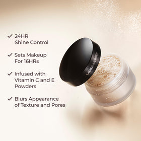 Poudre Libre Translucide Laura Mercier à côté du Velour Puff