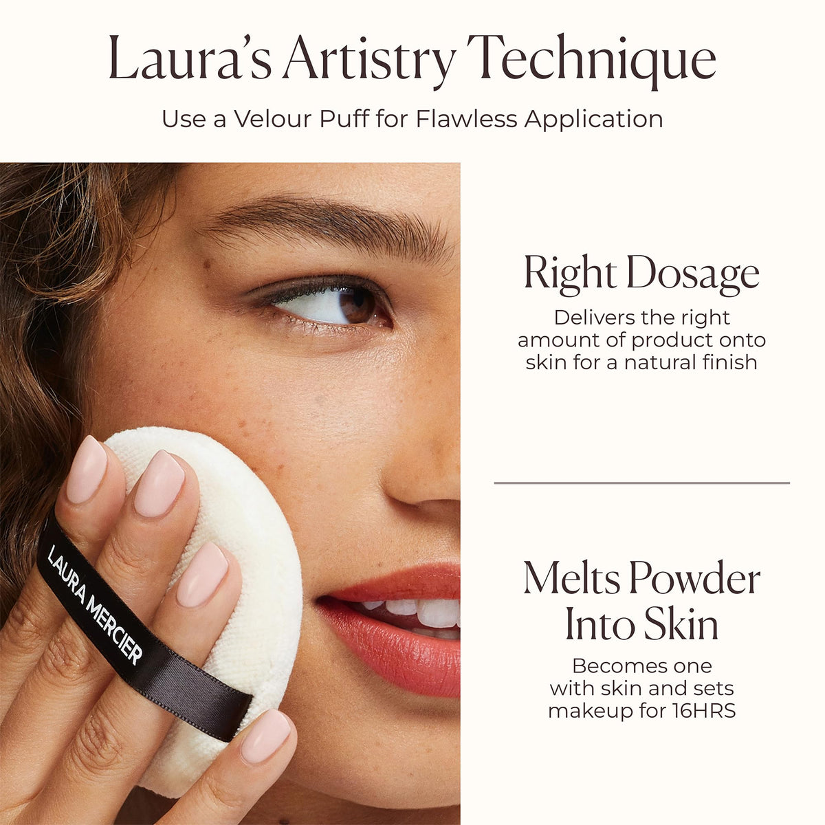 Poudre Libre Translucide Laura Mercier en utilisation