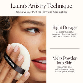 Poudre Libre Translucide Laura Mercier en utilisation
