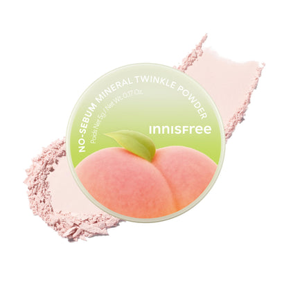Poudre minérale innisfree Pêche 25g vue avant avec emballage