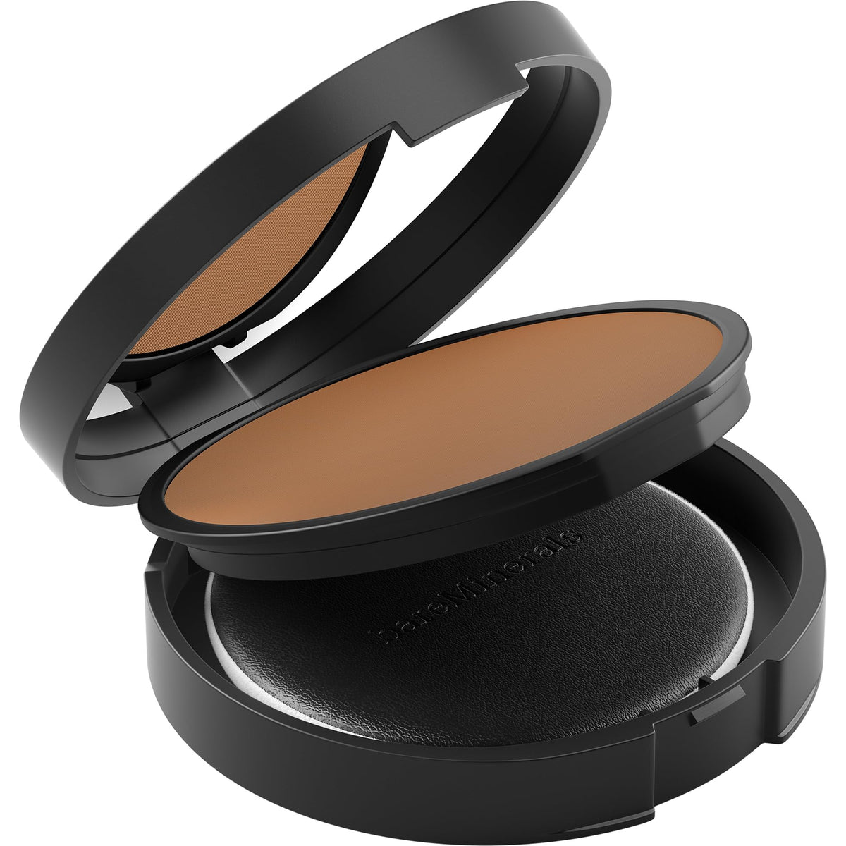 Poudre Minérale Pressée bareMinerals Teint Transparent avec couvercle ouvert